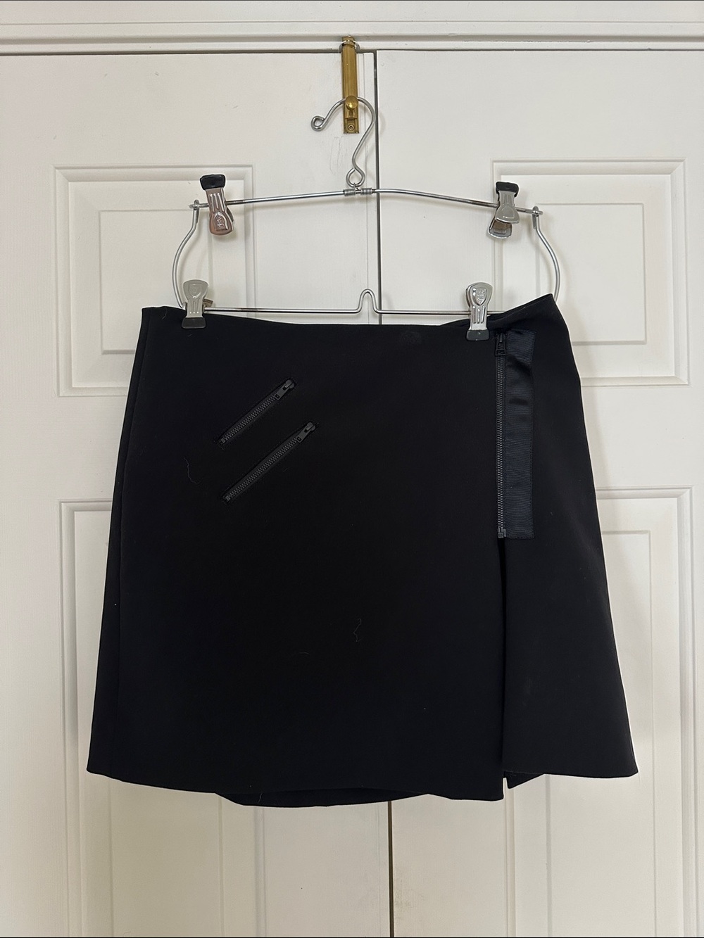Madewell Side-Zip Motorcycle Skirt Black Size 4